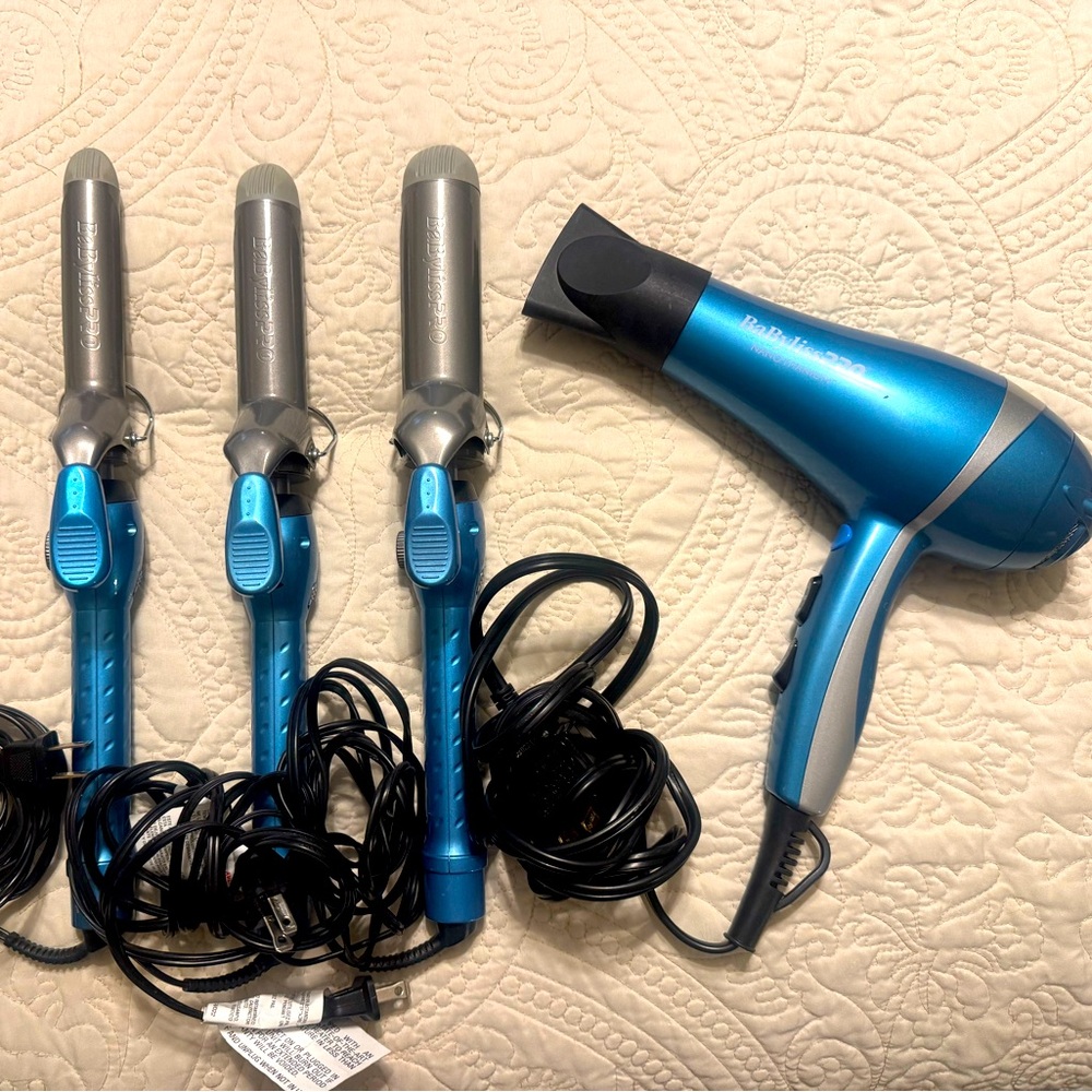 BaByliss Blue and Silver Hair Styling Set